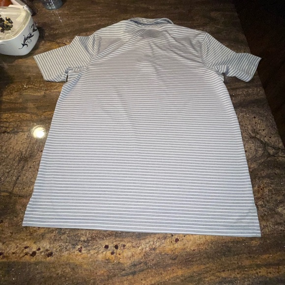 Men’s Croft & Barrow Gray with white stripes Golf Polo Size Large Quick Dry - Picture 7 of 9